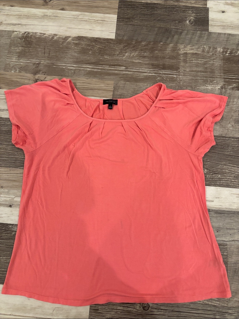 The Limited Coral Scoop-Neck Short Sleeve Tee
